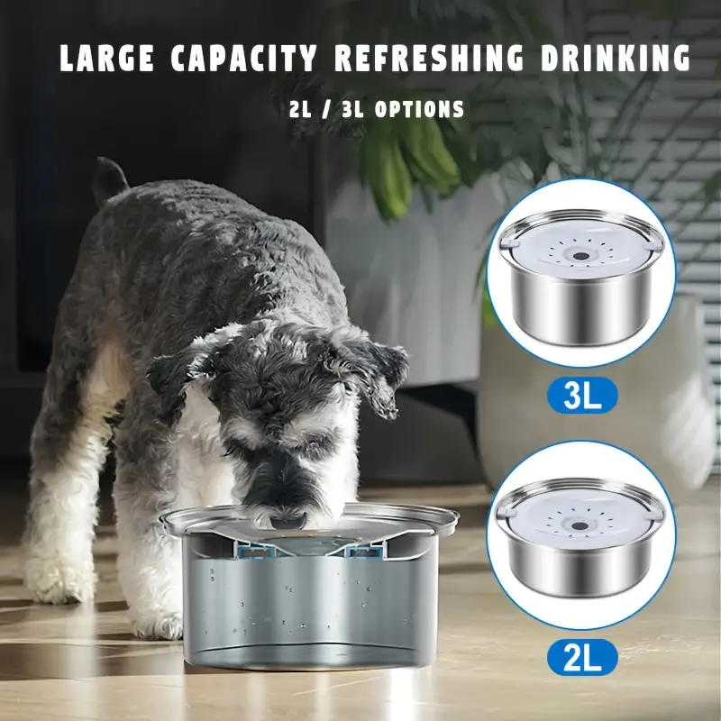 Stainless Steel Dog Water Feeder Large Capacity No Spill - Temu