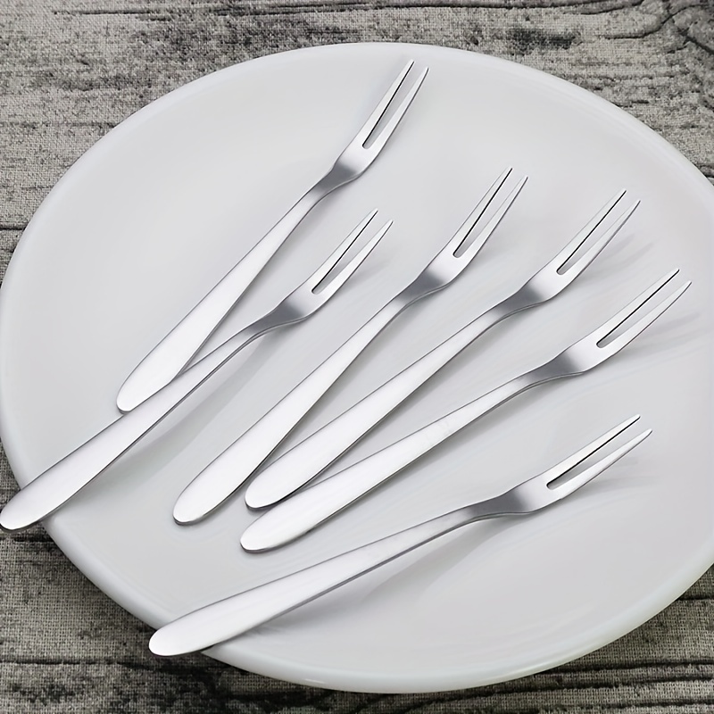 Stainless Steel Fruit Picks Salad Forks Reusable Multifunctional Forks