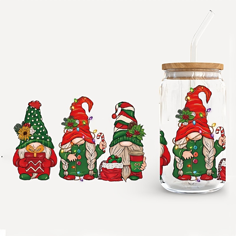  Christmas UV DTF Cup Wraps For 16 Oz Grinchs Rub On