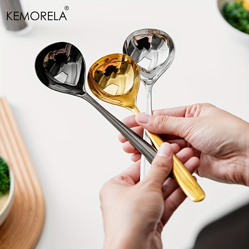 Stainless Steel Spoon Korean Style High looking Long handled - Temu