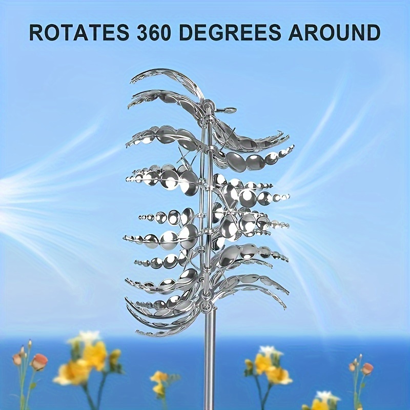 Metal Wind Spinner 3D Wind Catcher Outdoor Patio Decor
