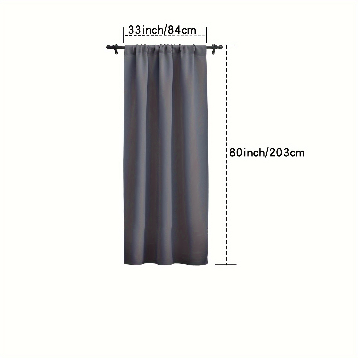 Image of 1pc Blackout Door Curtains For Doorway Closet Curtain For Living Room Door Thermal Insulated Grommet Room Darkening Window Curtain Panel For Bedroom, Closet Curtains For Bedroom Closet Door, Dark Grey