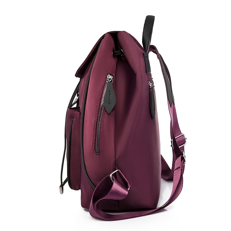 Small Drawstring Backpack with Buckle Decor Flap
