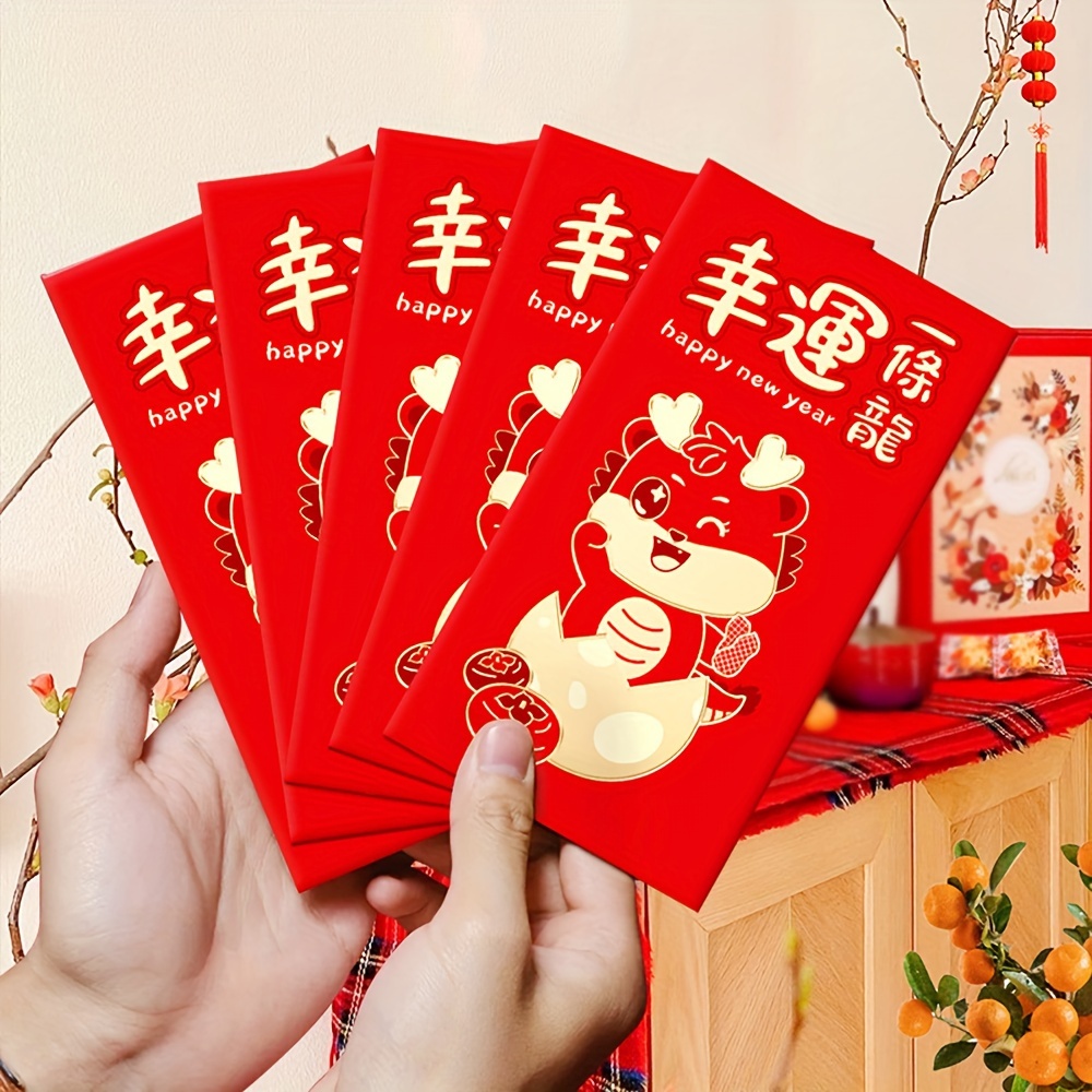 Chinese New Year Red Envelopes 2024 Lunar New Year Of Dragon - Temu