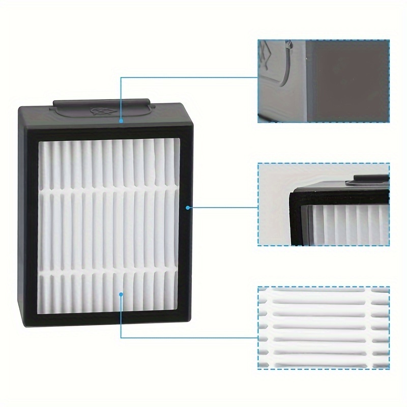 12pcs hepa filters replacement for irobot  7 i7 plus i3 i3 e5 e6 e7 i4 i4 i5 i5 i6 i6 i8 i8 vacuum cleaner 12 pack high   filters 1 cleaning brush details 2