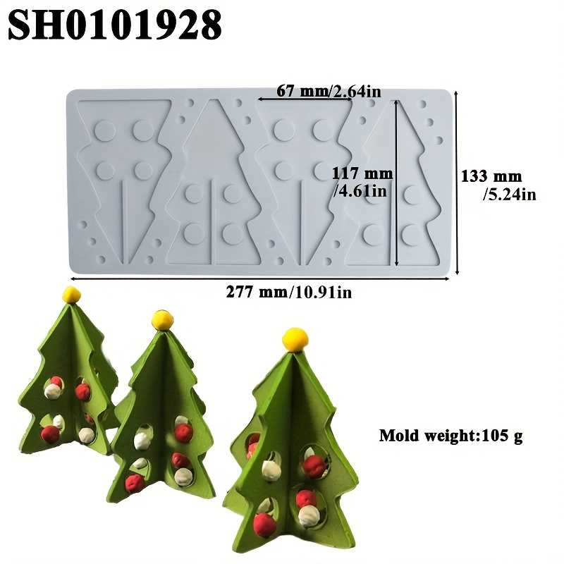 Christmas Tree Silicone Mold Cake Pan Reusable Christmas Baking