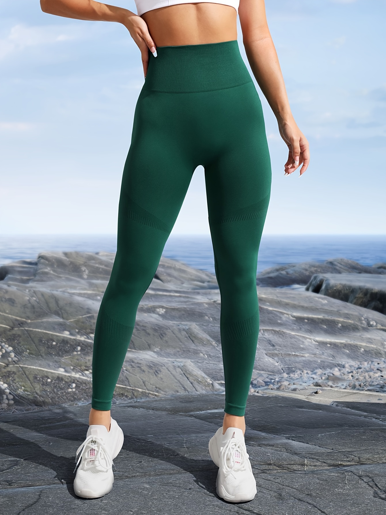 YUHAOTIN Yogalicious Lux Leggings Yoga Sports Color Lifting Women'S Fitness  High Waist Running Pants Yoga Pants Yoga Pants for Women High Waist Short  Green Leggings 