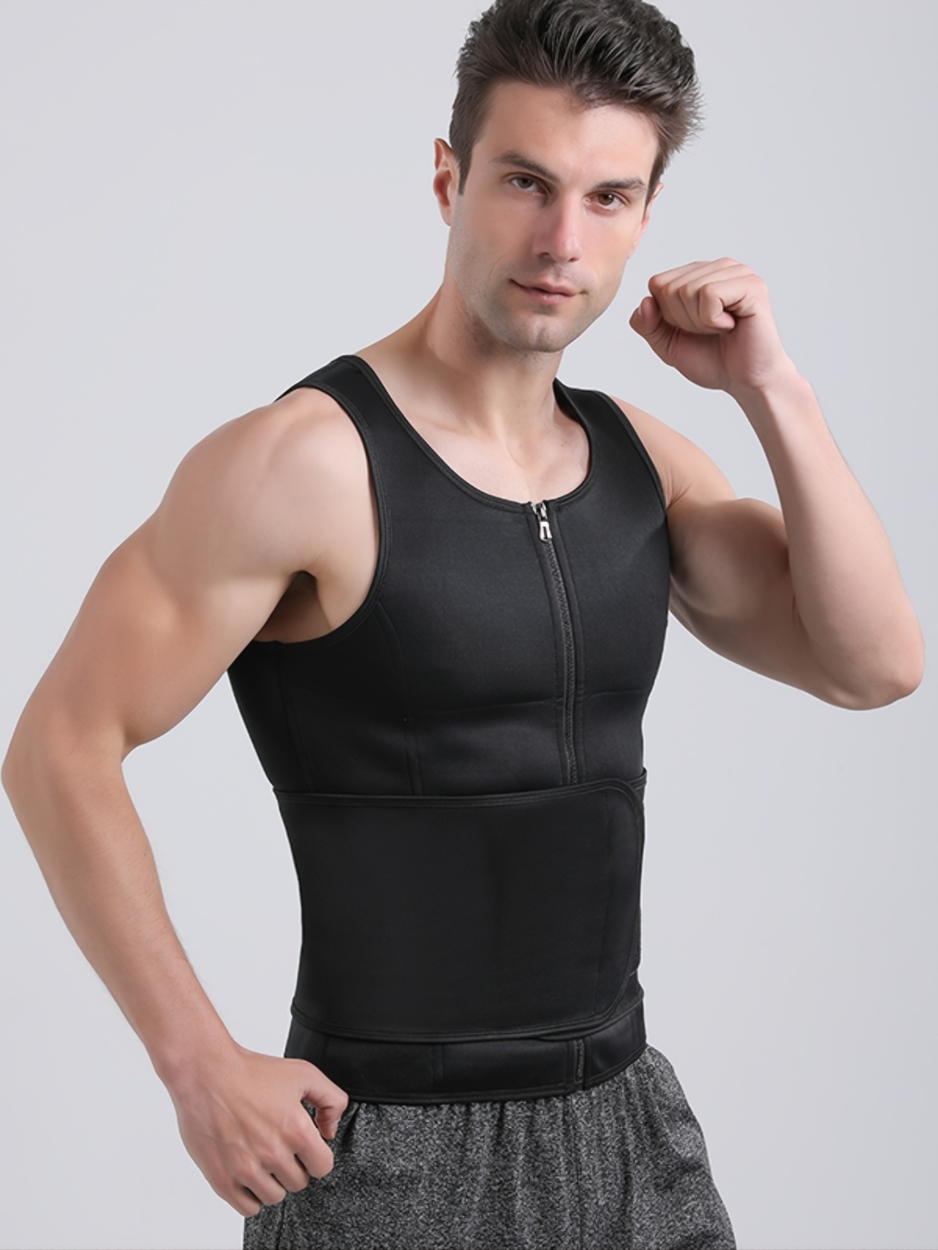 Mayboom Mens Waist Trainer Sauna Vest for Men Weight Loss Body Shaper Sweat  Vest for Men Faja Para Hombre Plus Size, Black Two Belt, Medium :  : Sports & Outdoors