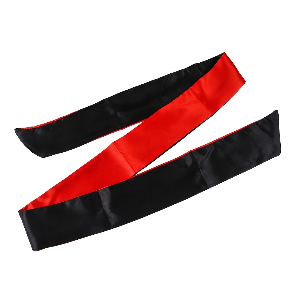 Satin Eye Mask Shade Red Black Adult Satin Blindfold Tape Bondage Women  Erotic