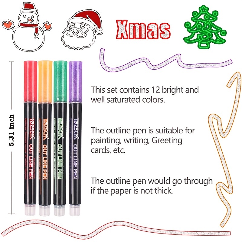 Dot Metallic Glitter Marker Pens – KUMA Stationery & Crafts
