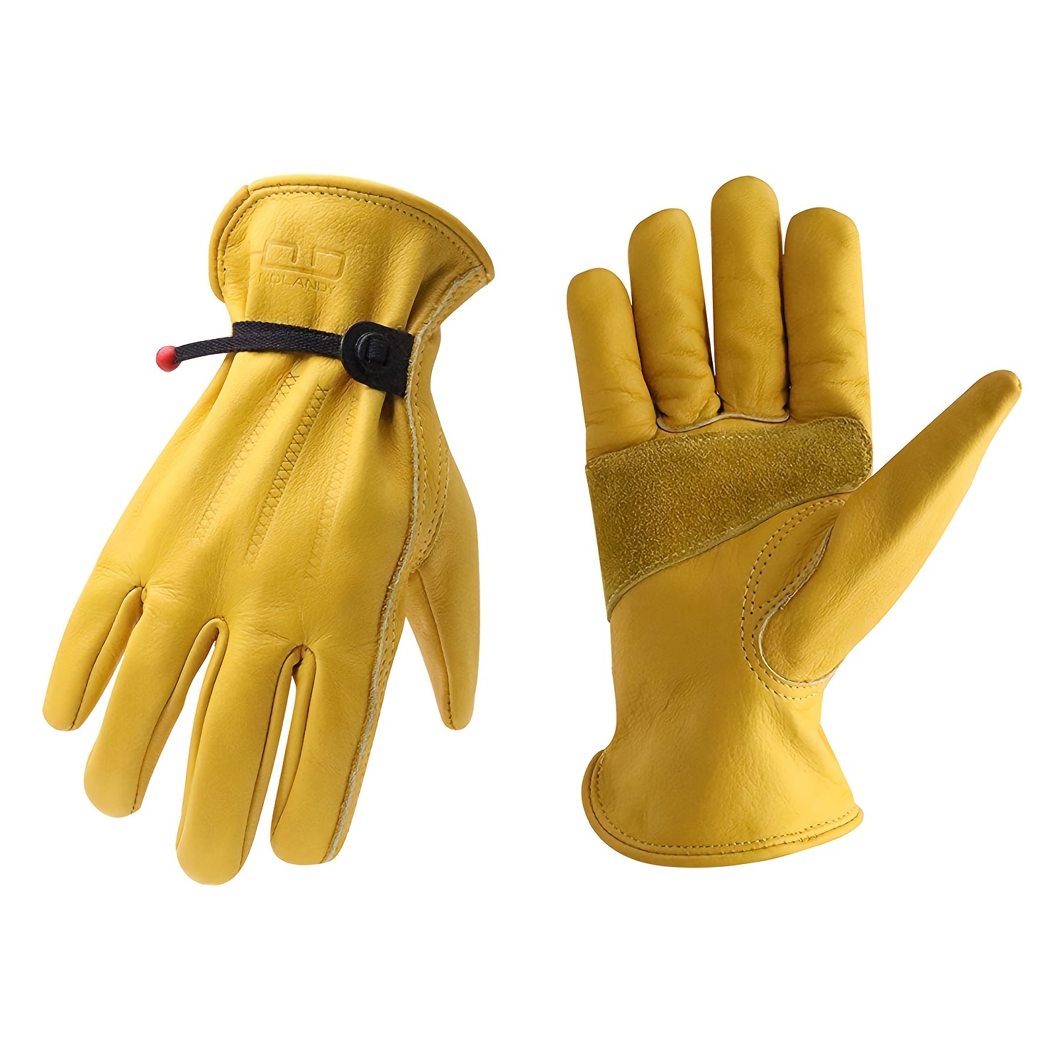 Premium Cowhide Leather Work Safety Gloves Drivers Construction Yardwork  Glove
