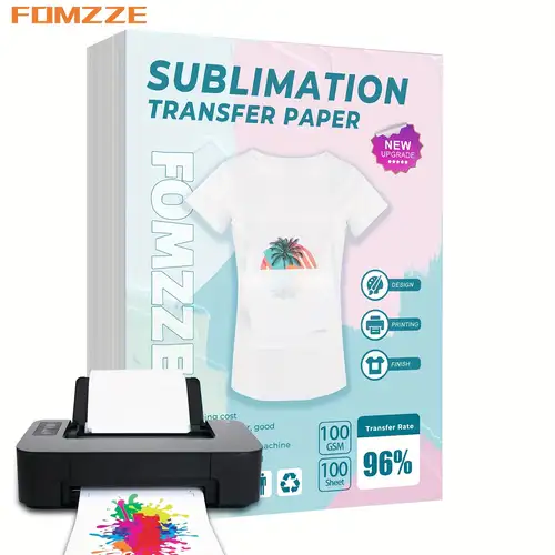 50Sheets A4 Heat Transfer Paper for Dark Color Fabric T-Shirt Cotton  Sublimation