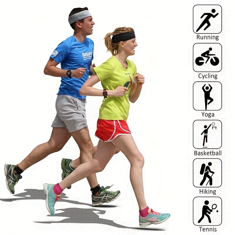 Bandeau de course pour hommes, 5 pièces, bandeau de sport pour hommes,  course à pied, exercice de fitness