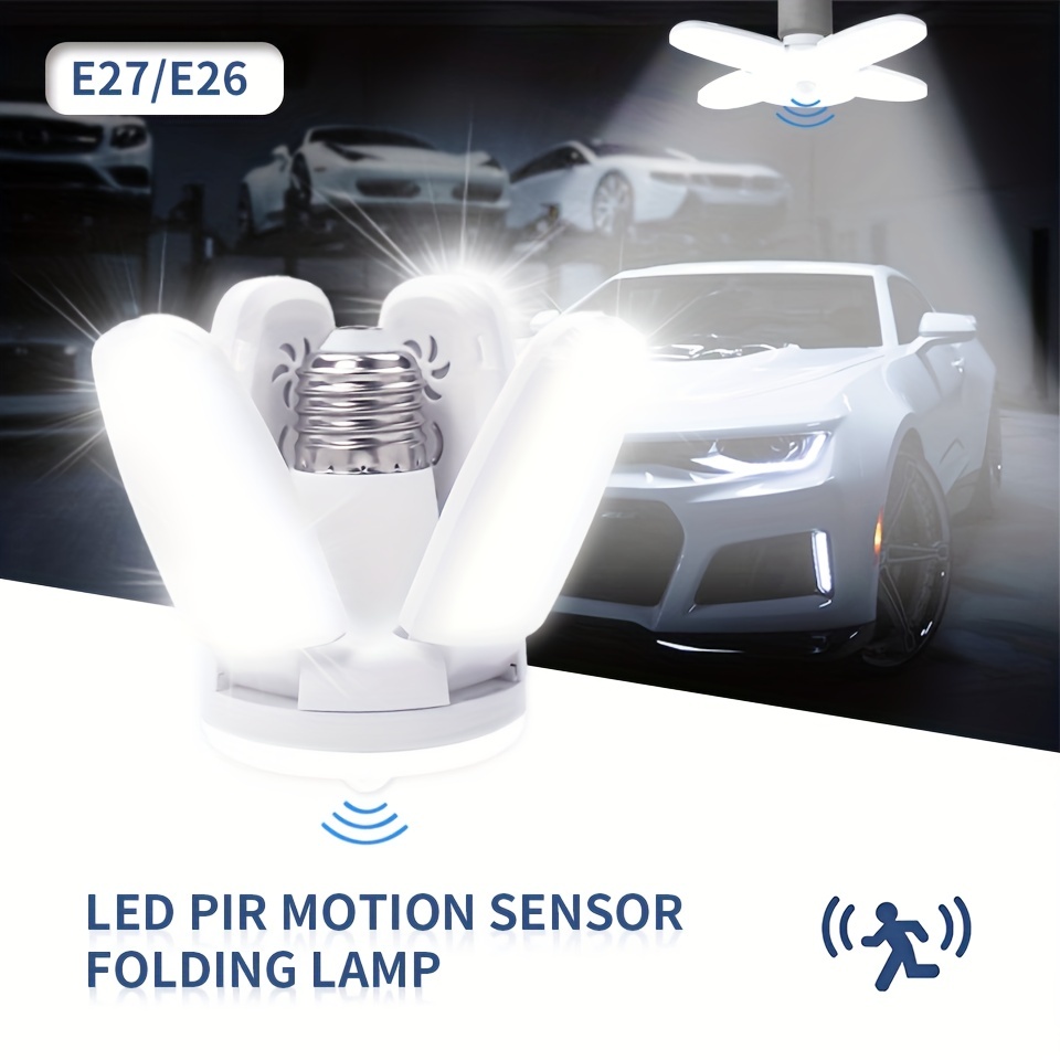 

E27 Led Motion Sensor Folding Lamp Led Lamp Pir Sensor Lamp Auto On/off Home Parking Lamp Night Lamp Led Bulb