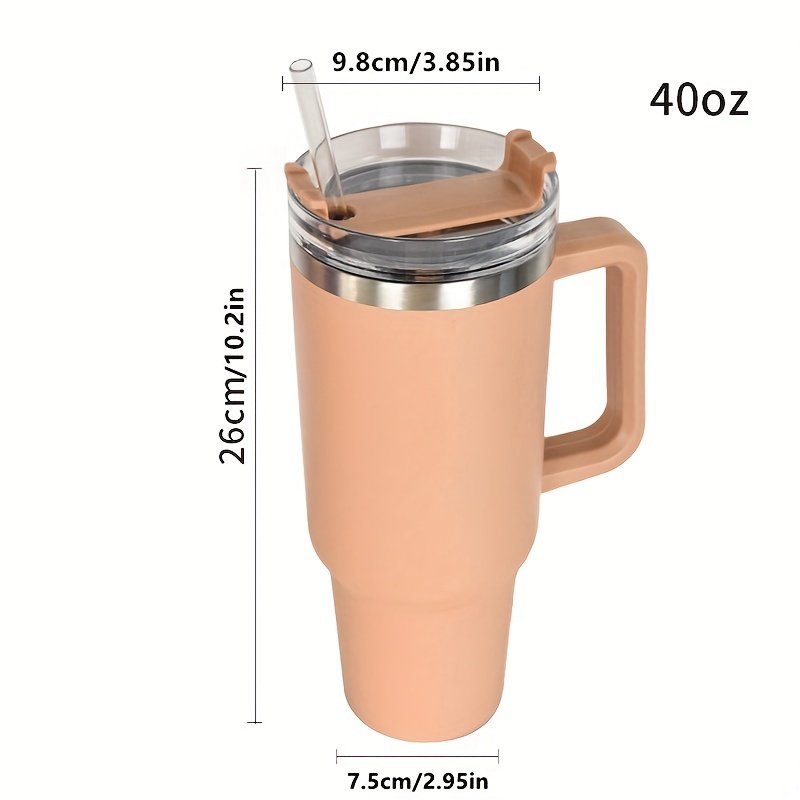 Stainless Steel Vacuum Cup - Large Capacity, Portable Water Bottle With  Straw - Perfect Gift For Men & Women On Valentine's, Christmas & Birthdays!  - Temu