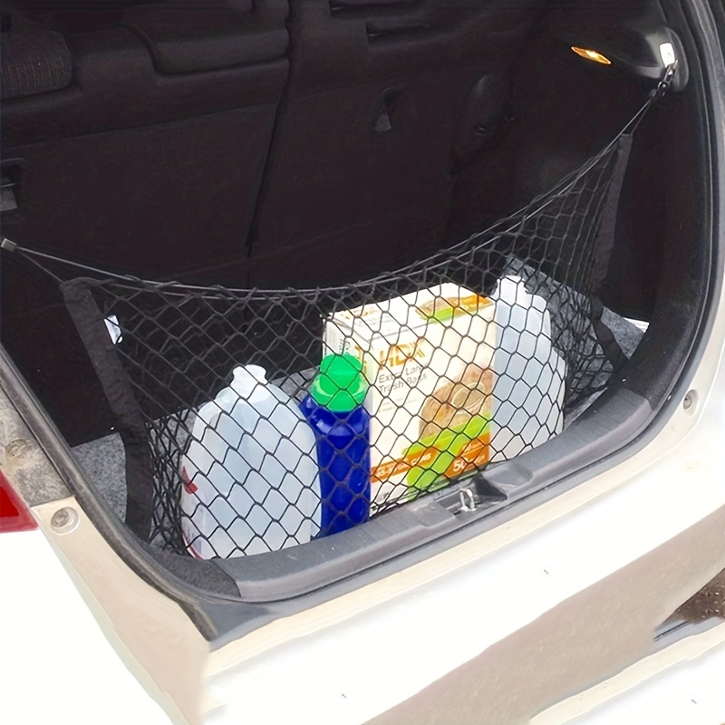 Organizador de maletero de coche de 2 piezas, red de maletero de coche de  60 x 25 cm, bolsa de red de velcro universal para maletero, red de  almacenamiento de red elástica