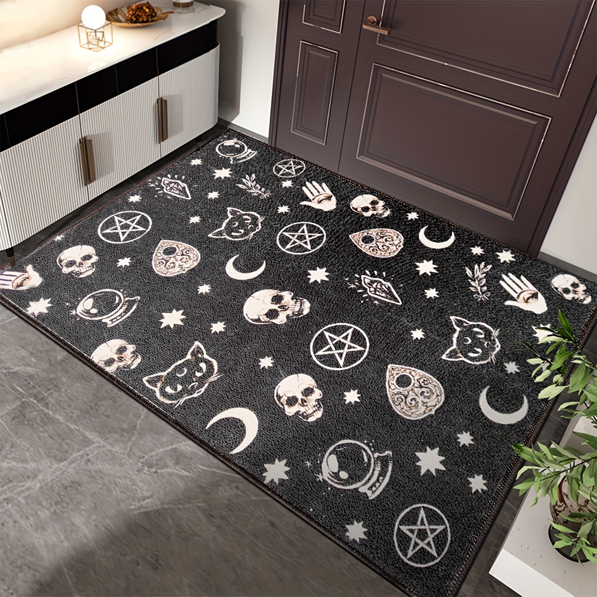 Dirt Resistant Welcome Doormat Halloween Themed Horror Low - Temu