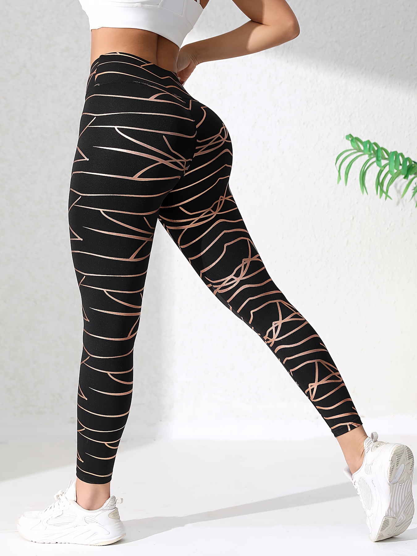 High Waist Yoga Sports Leopard Print Leggings Quick Drying - Temu