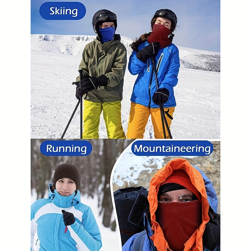 Acheter Cagoule thermique en polaire, chapeau coupe-vent, couvre-visage  pour le cyclisme, le ski, la pêche, le patinage, couvre-chef confortable,  hiver