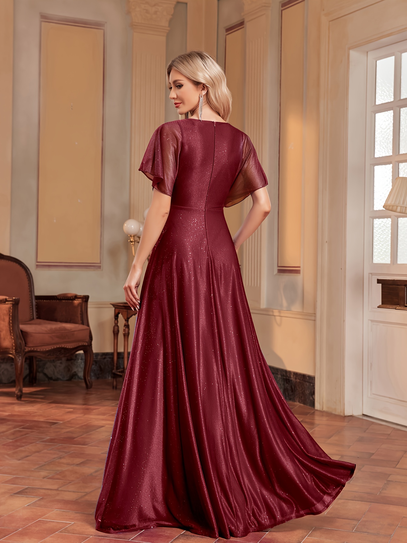 Long Taffeta Bridesmaid Dress