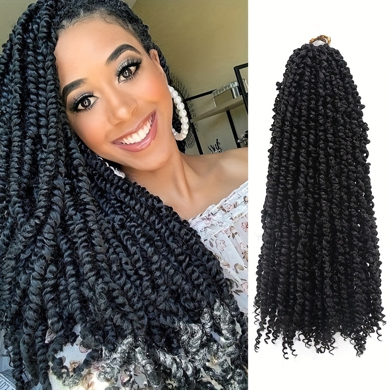  2 Packs Spring Senegalese Twist Crochet Hair for Women  Synthetic Crochet Braid Natural Black 1B 12inch Crochet Hair Pre Looped  Bounce Synthetic Crochet Braids : Beauty & Personal Care
