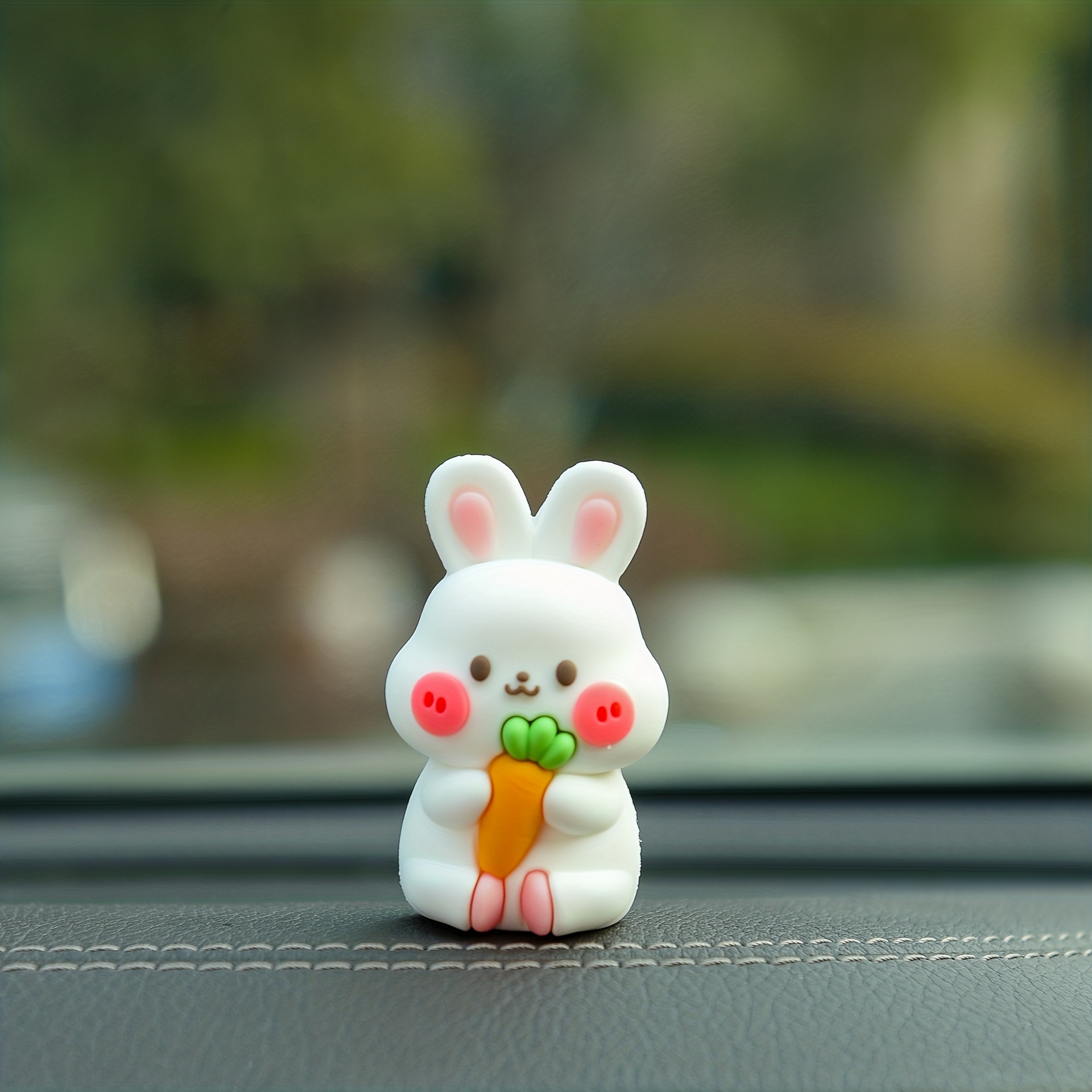 Mini Car Decorations Cute Cartoon Mushroom Carrot Bunny Car - Temu
