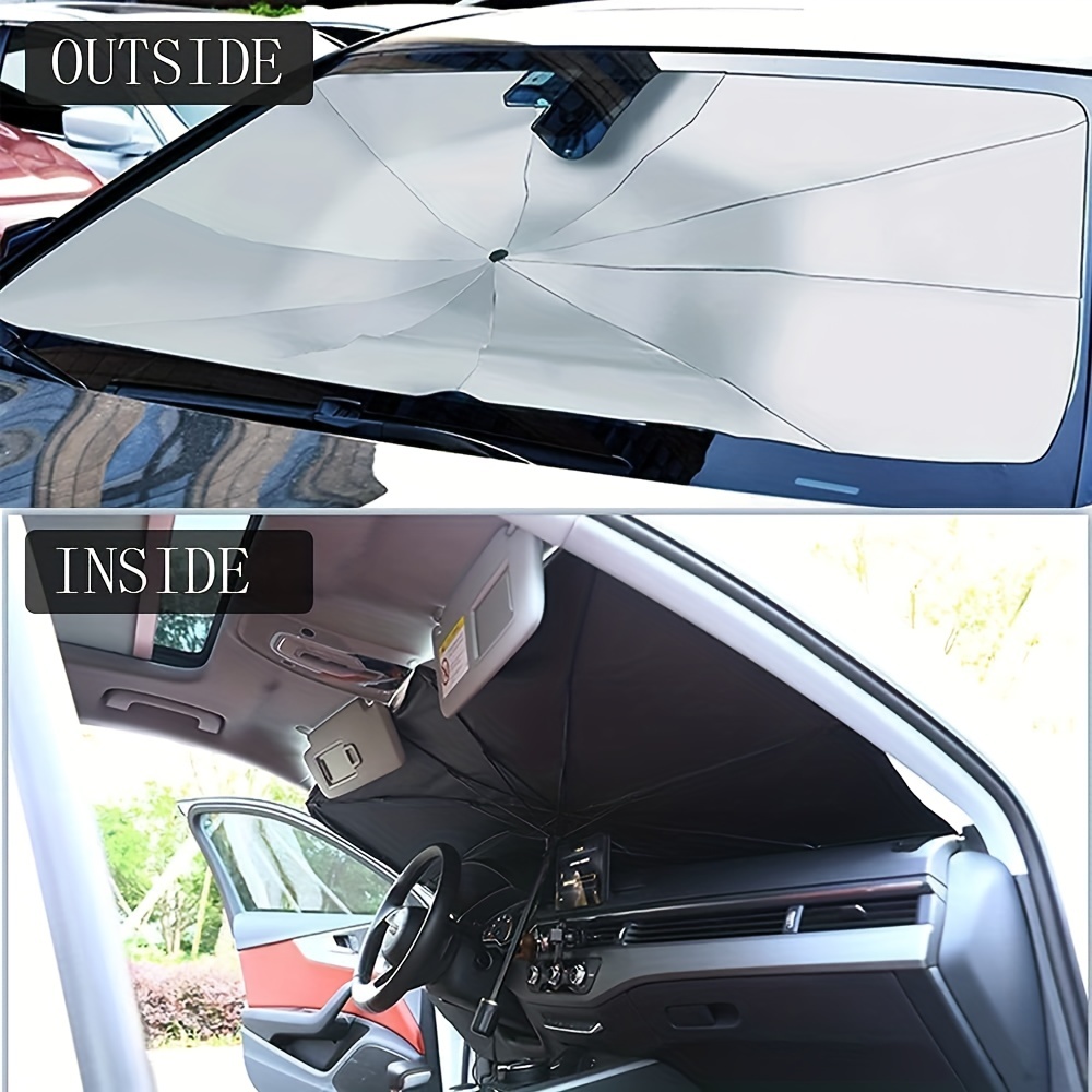 1pc Auto-Windschutzscheiben-Sonnenschutz - Faltbarer  Auto-Regenschirm-Sonnenschutz UV-Schutz Auto-Frontfenster (Hitzeschutz) Für