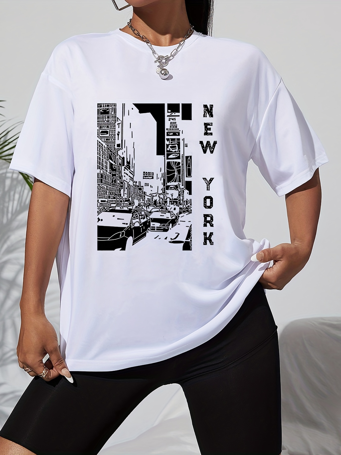 1898 Brooklyn New York T-Shirt Women,100% Cotton Tee Priting Letter,Casual  Oversized Tops,Y2K Clothes,High Quality Female Tshirt