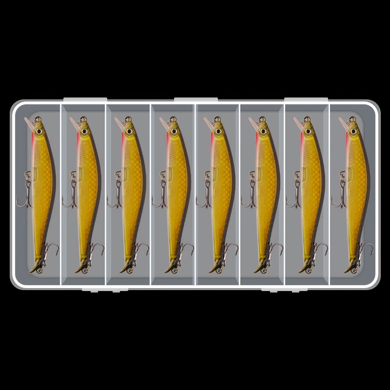 Fishing Lure Set Storage Box Long Casting Minnow Freshwater - Temu