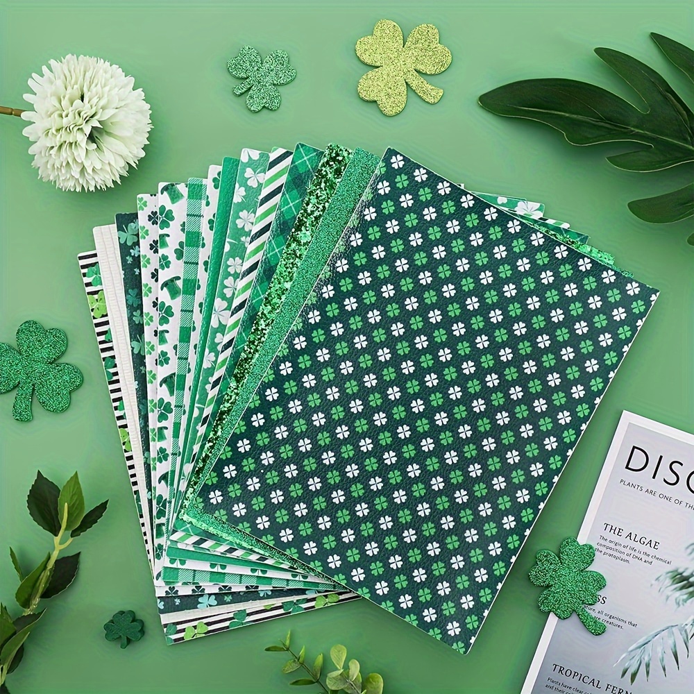 St. Patrick's Day Stripes Faux Leather Sheet - Luck O' the Stripes