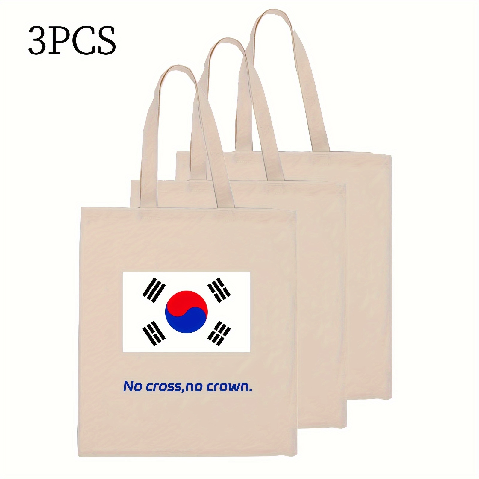 Men's Customized Korean Flag Canvas Bag, Suitable For Name And Other  Information, Outdoor Sling Bag - Temu