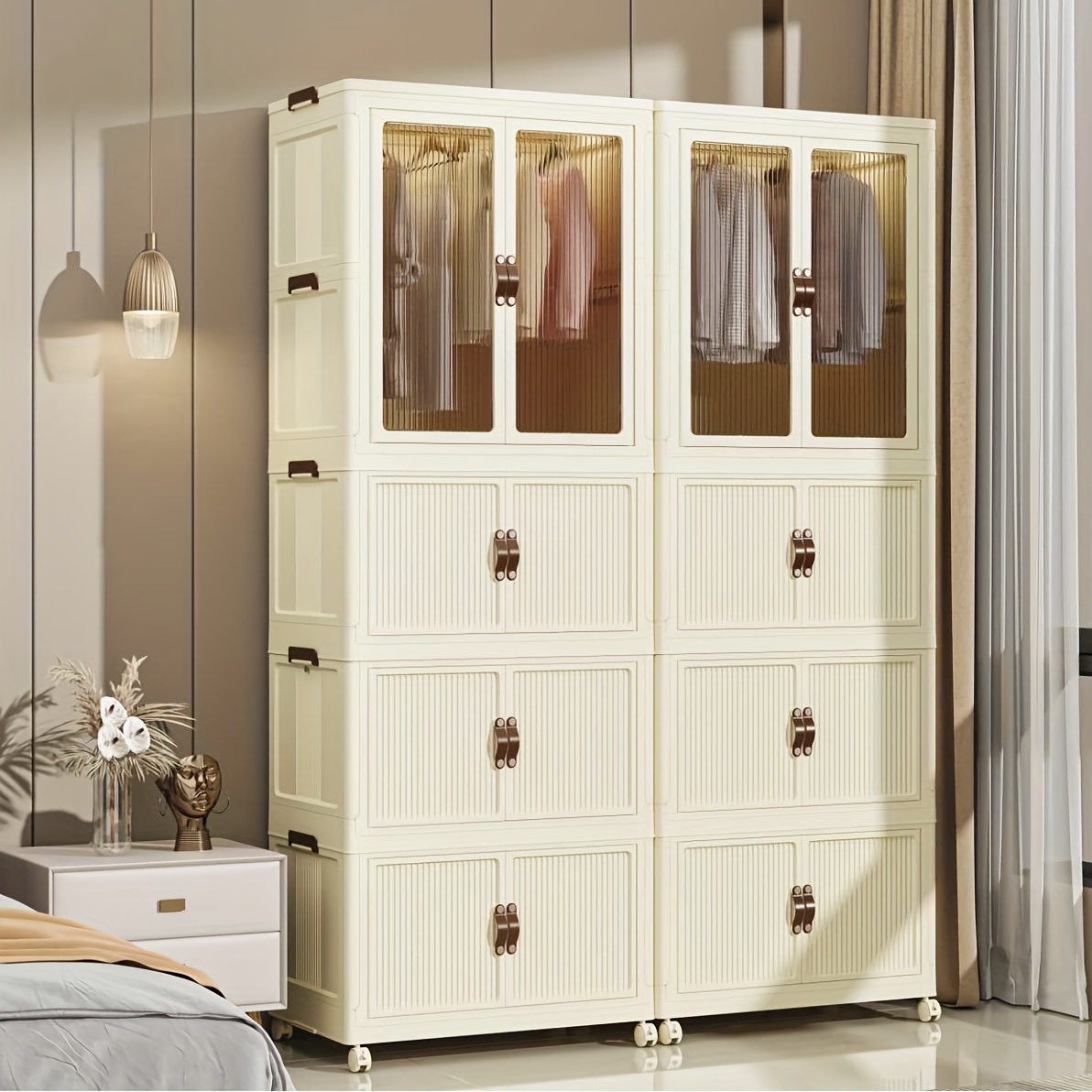 Modular White Wooden Tall Cabinet Narrow Closet Furniture Storage Wardrobe  - China Wardrobe Storage, Wardrobe Cabinet