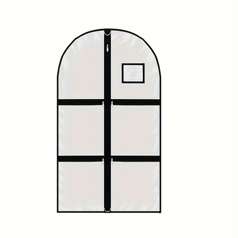 1pc Transparente Einfache Staubschutz-Kleideraufbewahrungstasche, Kleidung  Wasserdichte Hängende Kleidungstasche, Sichtbares Klares Fenster
