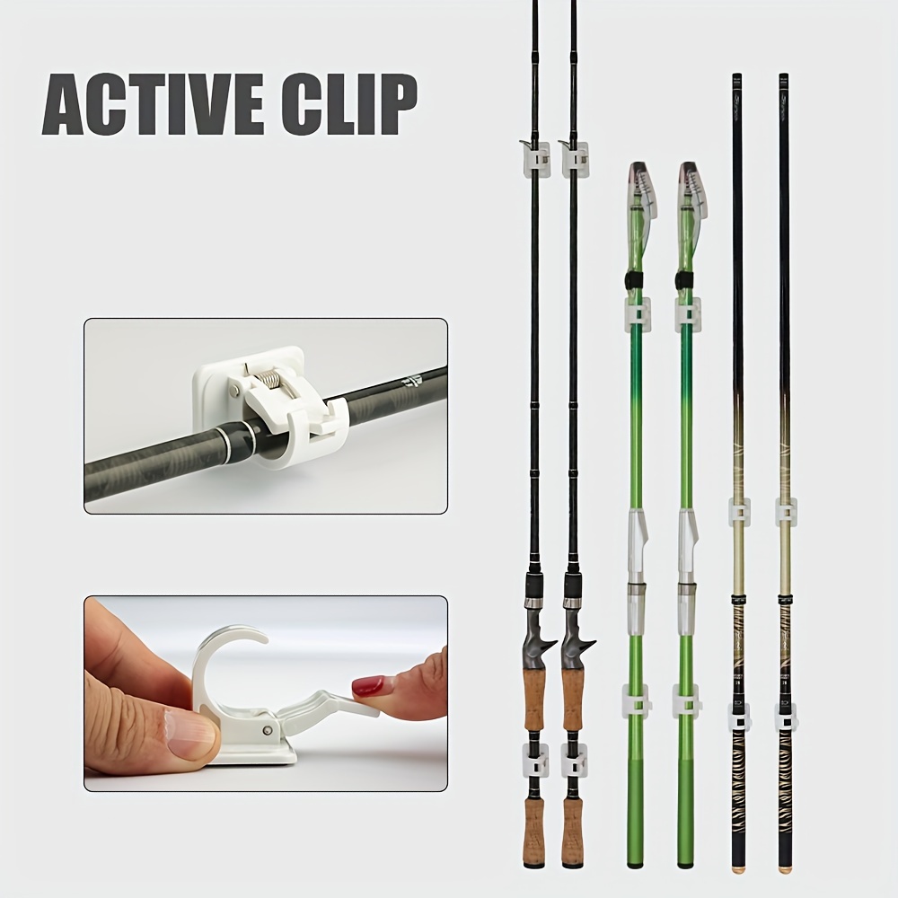 Vertical Fishing Rod Bracket White Wall Mounted Fishing Rod - Temu