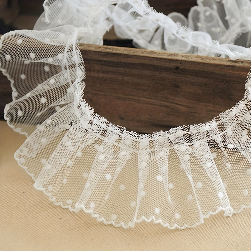 10yards off White Ruffled Tulle Trim, Frill Trim, Pleated Mesh Trim, Tutu  Dress Fabric, Ruffle Mesh, Wedding Decors, Craft Supply 