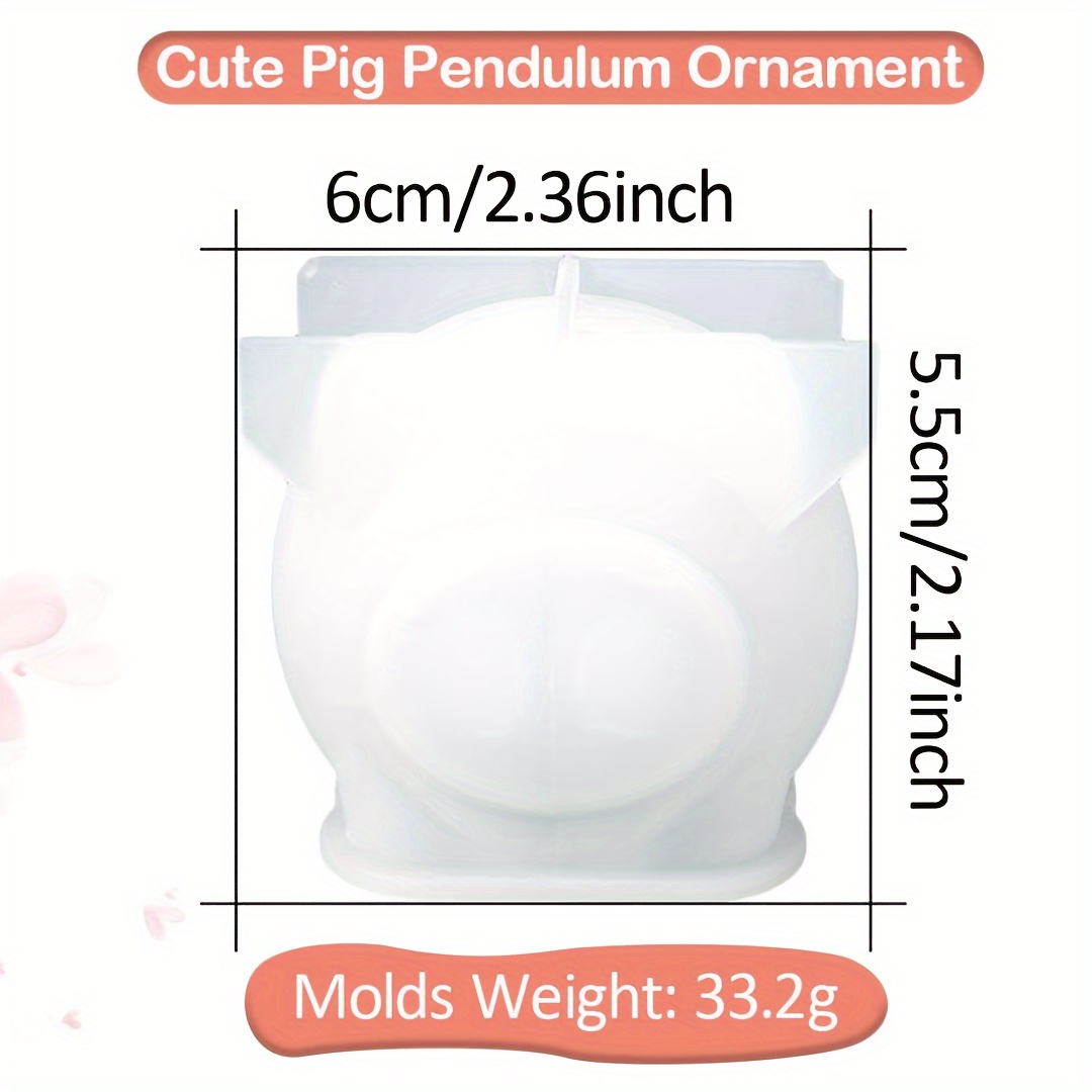 Image of 1pc Cute Pig Candle Silicone Mold, Little Pig Resin Mold, Gypsum Pig Mold, Candle Mold, Mold Concrete, Home Decoration Mold