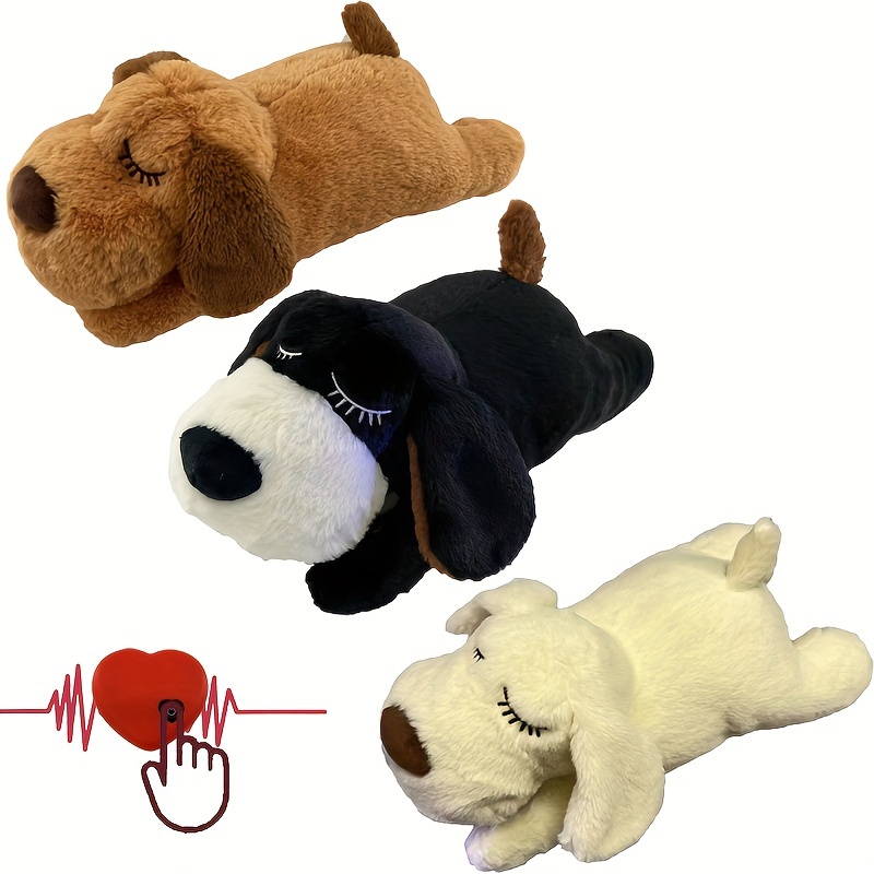 Plush Toy Puppy Heartbeat Pet Sleep Snuggle Calming Training Anxiety Relief  Doll