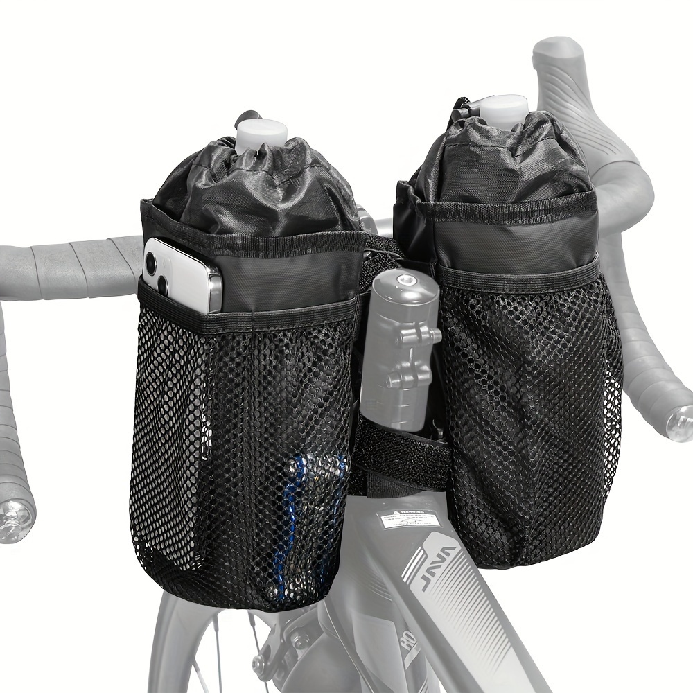 

2pcs Cycling Water Bottle Bag, Mountain Folding Bicycle Water Bottle Rack, Handlebar Insulated Water Bottle Bag