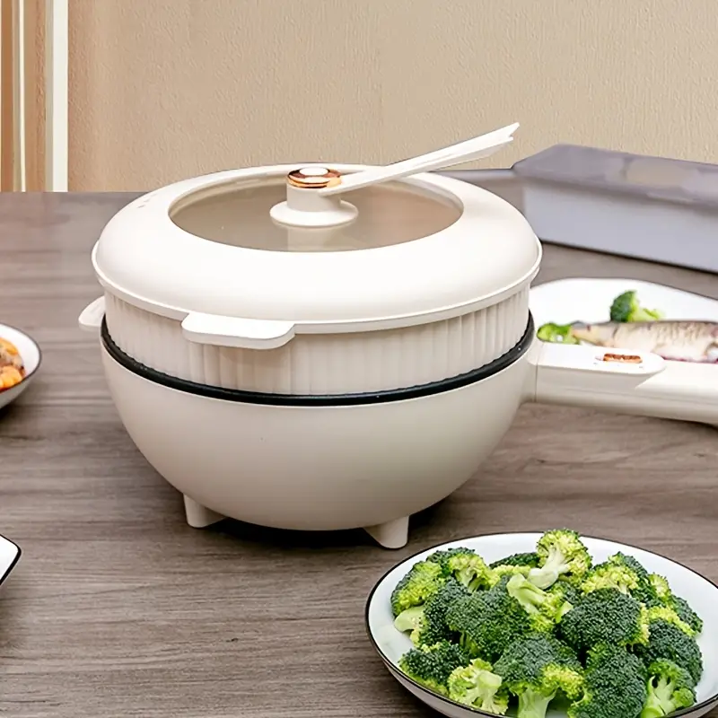 Multi-functional Electric Frying Pan Household Frying Pan Non-stick Pan  Large-capacity Integrated Electric Cooking Pot Small Electric Heating Pot  Student Dormitory Home Cooking Instant Noodles Electric Frying Pan Hot Pot  Steamer - Temu