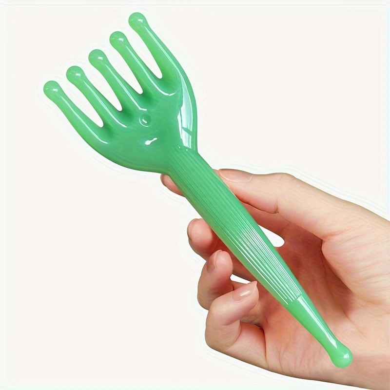 1pc   massager meridian comb head acupressure point massager five teeth long arm scalp whole body universal massage   comb   massage comb Product details 1