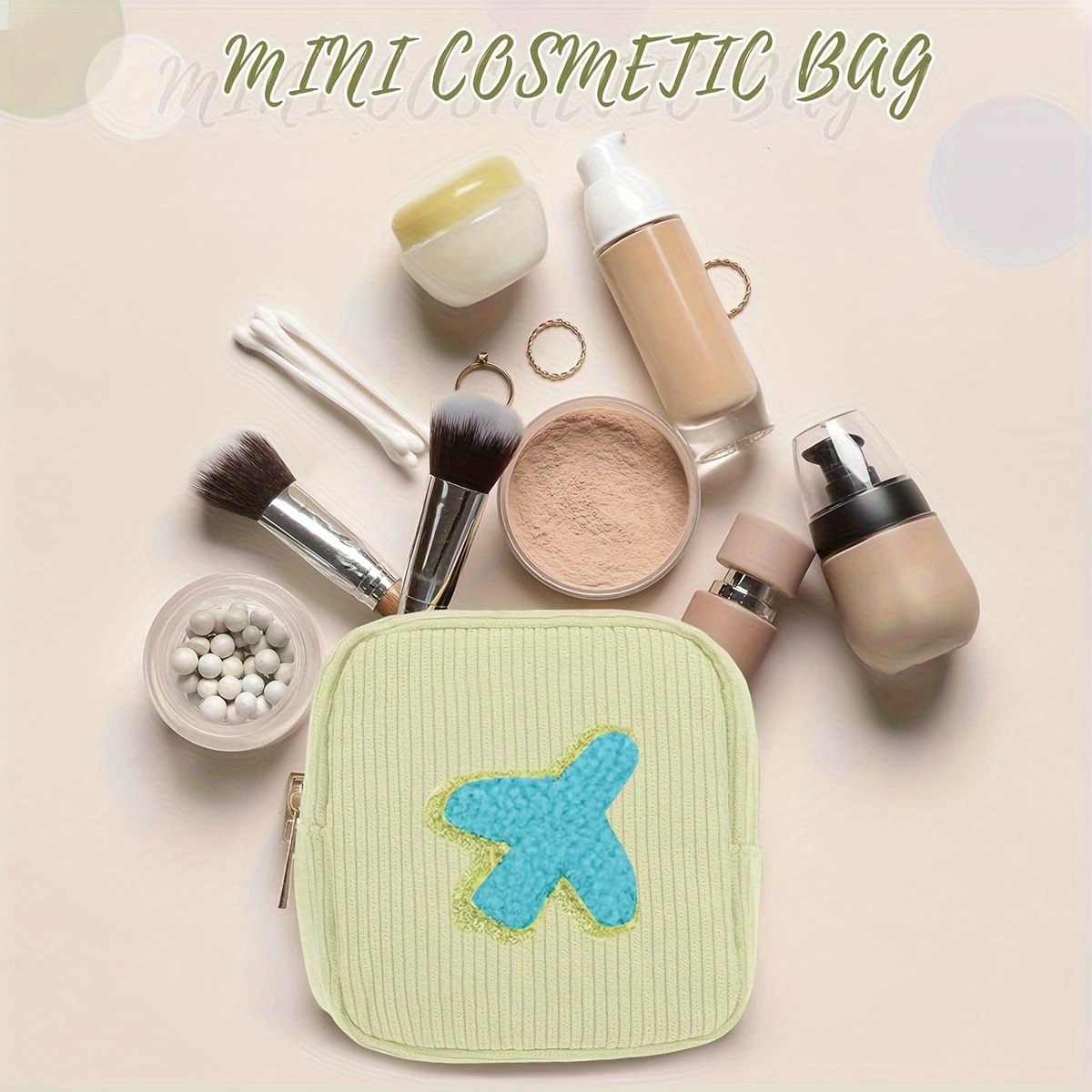 Zipper Pouch Waterproof Lipstick Bag Cute Style Makeup Bag - Temu