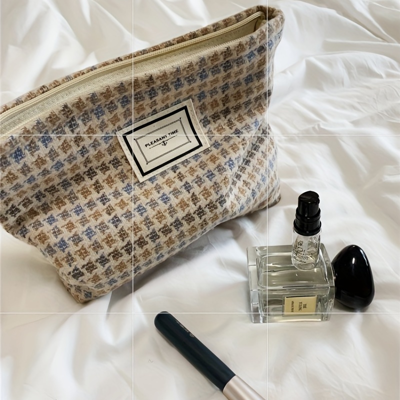 Large Canvas Makeup Bag Zipper Travel Toiletry Organizer