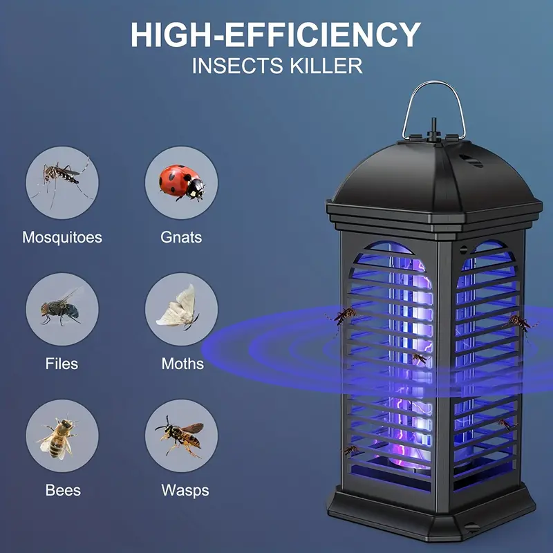 1pc electric insect killer mosquito killer 360 uv insect lamp no toxic chemical free mosquito trap with cleaning brush for indoor bedrooms and outdoor garden bug zapper details 1
