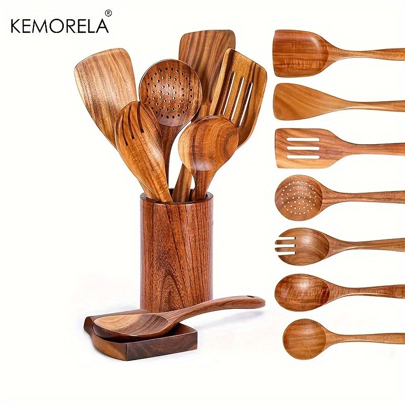 Juego de utensilios de cocina, 43 piezas de utensilios de cocina hechos de  acero inoxidable y nailon, utensilios de cocina, espátulas, cucharas