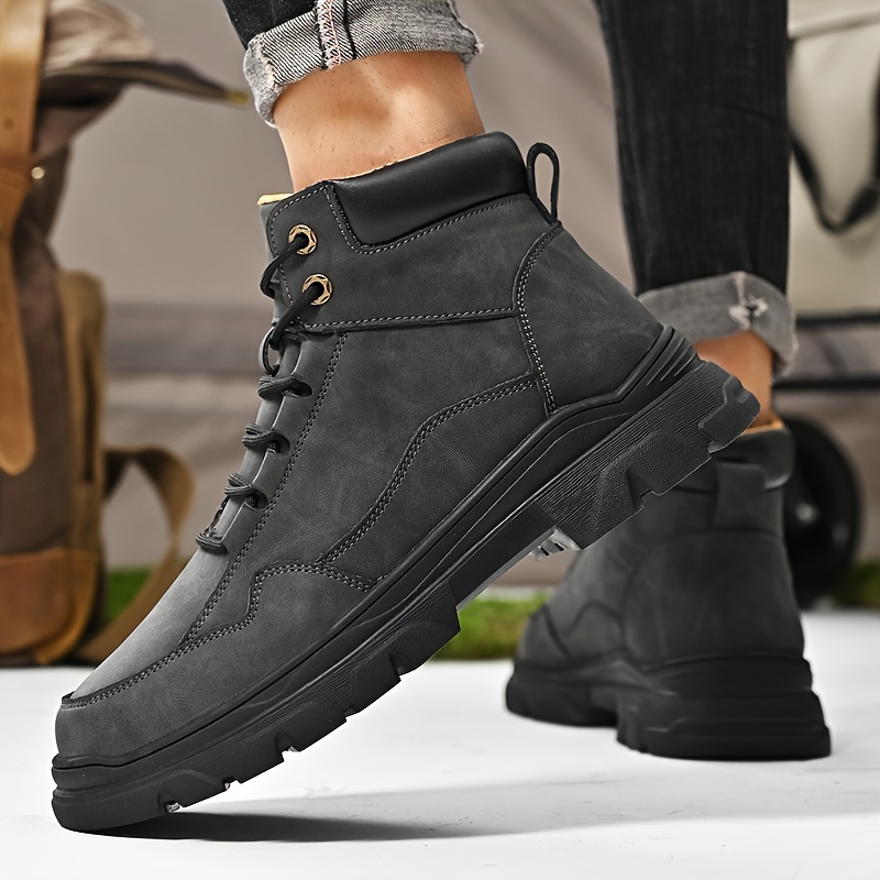 Botas Botines De Moda Para Hombre Zapato Trabajo Zapatilla Antideslizante  Casual