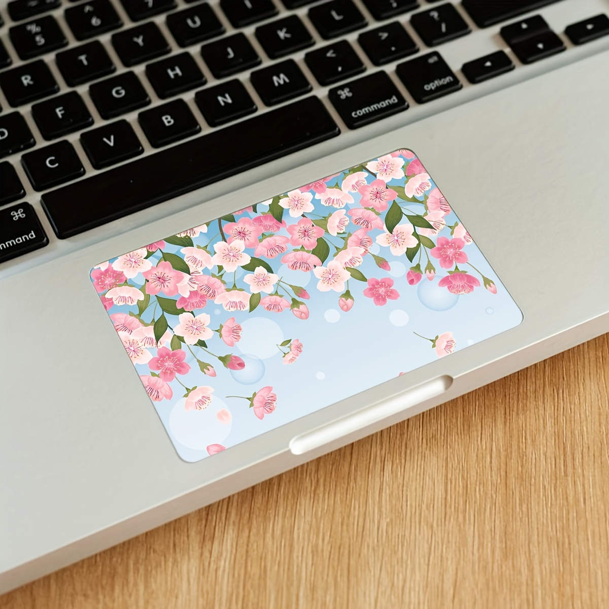 

1pc Flower Pattern Floral Insect World Pattern Notebook Touchpad Sticker, Size: 5.51x3.54inch