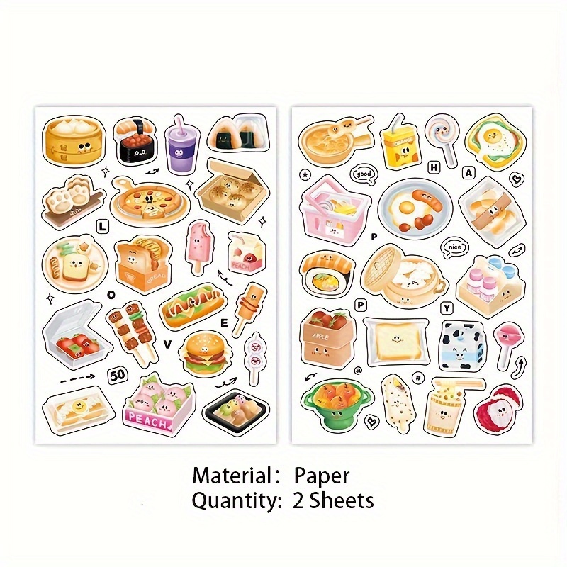 Creative Cartoon Cute Bread Stickers For Scrapbooking Diy Decorative  Material Collage Journaling - Temu Philippines