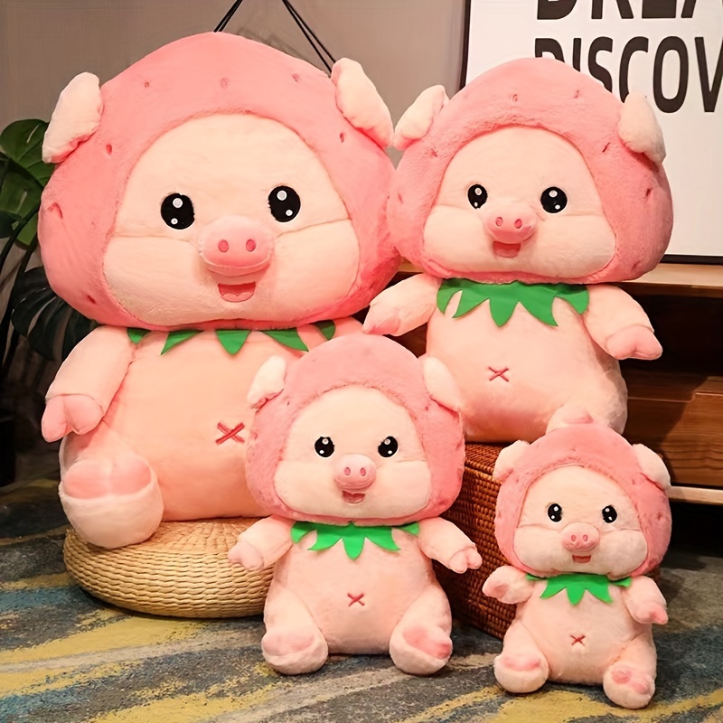 1pc, Pink Strawberry Pig Pillow Plush Doll, Very Suitable For Home  Decoration, Shopping Malls, Hotels, Sofas, Car Interior Decoration,  Universal Car C
