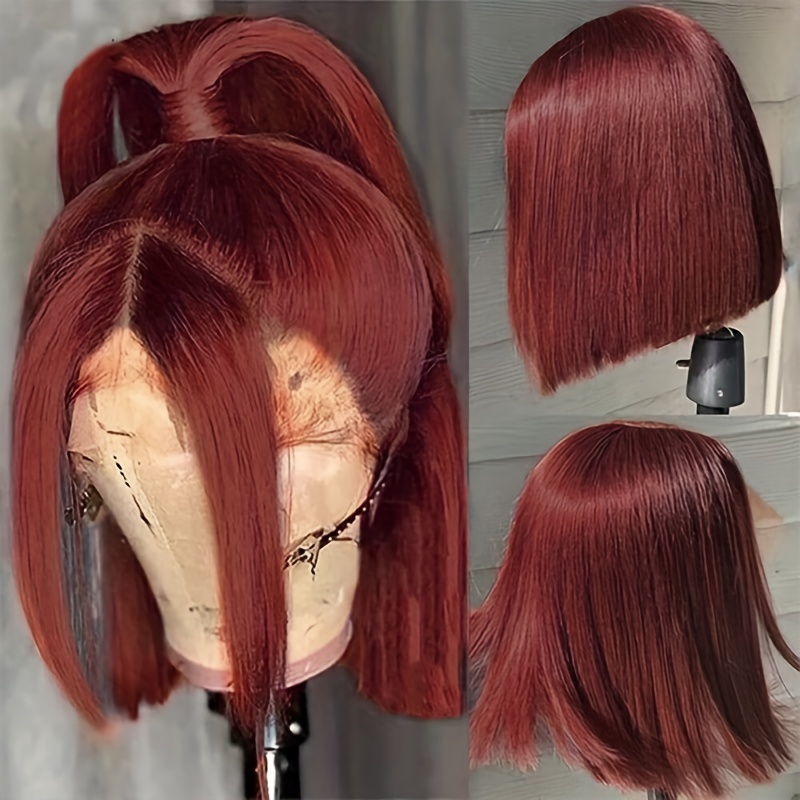 180 Density Bob Lace Front Wig Baby Hair Human Hair Temu Canada