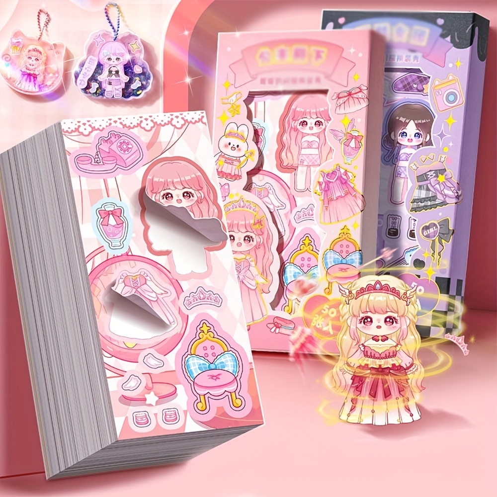 Dress up Stickers Princess Style Dress up Material Book Die - Temu